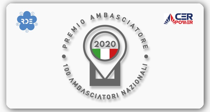 Riconoscimento 100 Ambasciatori Nazionali